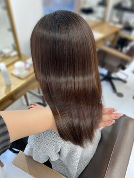 ハピネス 梅田茶屋町店(HAPPINESS) 髪質改善トリートメント/ミルクティーアッシュ/レイヤーロング