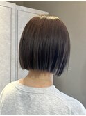イメチェン/フルバング/似合わせカット/レッドブラウン/髪質改善