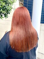 ココカラヘアー ニコ(cococara hair nico)&nbsp;オレンジ/ハイトーン/ブリーチ/ダブルカラー/透明感/デザイン