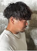 メンズマッシュパーマニュアンスパーマスパイラルパーマ刈り上げ