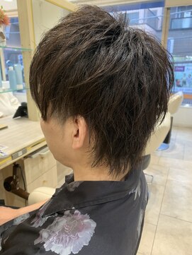 アッシュ 仙川店(Ash) メンズウルフカット ツーブロック 束感 レイヤー 韓国風