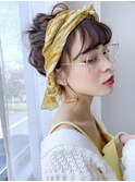 お団子ヘアアレンジ