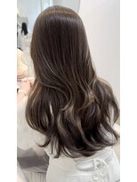 カラ フクオカ(Cara FUKUOKA)&nbsp;オリーブベージュ&ローレイヤカット【髪質改善水素カラー】