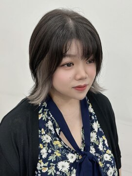 アーシェ 横浜店(A'SHE) 【A'SHE 】イヤリングカラー アッシュ&ミルクティー ウルフボブ