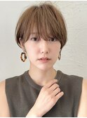 ショートボブ髪型30代40代50代前髪あり前髪なし面長丸顔【荒牧】