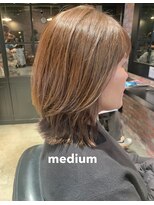 オーガニック アトリエ 大宮(organic+atelier)&nbsp;オンブレグレージュオリーブベージュくびれミディ大人美人