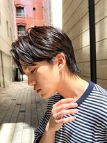 艶センターパートニュアンスパーマダークアッシュ韓国マッシュ