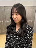 くびれミディアムレイヤースタイルモテスタイル@Risa