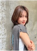 【Lloyd大宮】ミルクティーブラウン×くびれボブスタイル