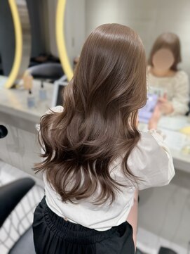ロンドウル 熊本(Lond ulu) ウェーブミディアムメルティカラー×ブリーチなし韓国【熊本】