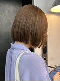 【GEEKS渋谷】切りっぱなしボブ/オリーブベージュ/大人可愛い/夏