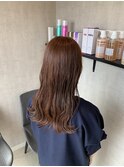 ナチュラルブラウン　透明感カラー　くすみベージュ　暖色系