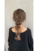 編み下ろしヘアアレンジ