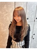心斎橋×プルエクステ×レイヤーカット×ハニーベージュ