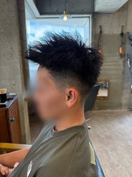 タメ(tame-) サーフカール/フェザーパーマ/ブルーブラック【都賀/メンズ】