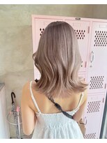 リコヘアー(LiCO HAIR)&nbsp;那覇/イメチェン/ピンクベージュ/アンブレラカラー/前髪