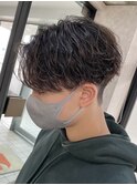 那覇/刈り上げセンターパート/波巻きツイストスパイラル