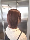 夏カラー◎ブリーチなしカラーで叶う透明感ピンクブラウン