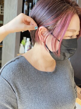 ベランダ(veranda) フェイスフレーミングカラー・ペールピンク