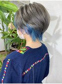 グレーシルバーとインナーブルー &nbsp;【飯田淳平】Re:ta Hair