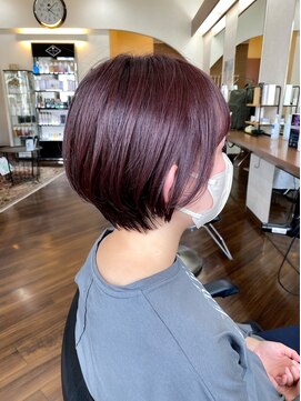オンフリーク(ON FLEEK) #ラベンダーピンク#ショートボブ#ツヤカラー#オンフリーク#下関