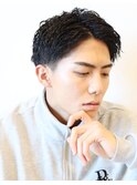 【 Ｉ. 】スーツ　短髪ツーブロック　束感　モテる黒髪　川口
