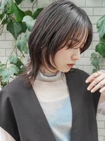 ミンクス渋谷スマートサロン(MINX shibuya smart salon)&nbsp;魅力倍増カール シアーカラー ショート 姫カット ダークアッシュ