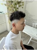 バーバー風スキンフェードショート