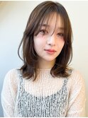 20代30代大人可愛い髪質改善カラー艶感ストレート透明感小顔前髪