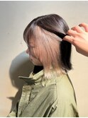ブリーチ/インナーカラー/ピンクベージュ