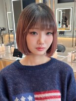 ロンドミラー 博多店(Lond Mirror)&nbsp;メルティカラーマロンベージュ似合わせカットボブ顔周りカット