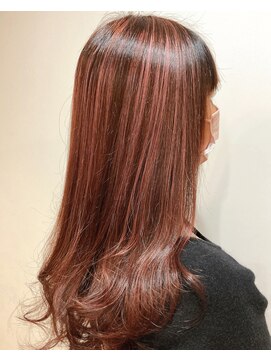 ルーシー(LUCY) バレイヤージュ×ペールピンクカラー