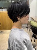 美髪シアーカラーピンクブラウンショート