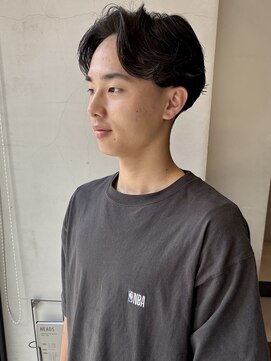 ヘアー アイス ルーチェ(HAIR ICI LUCE) ニュアンス毛流れセンターパート刈り上げ/大矢