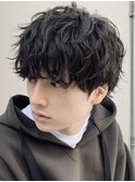 大阪シャドウパーマ波巻きパーマルーズパーマラウンドマッシュ