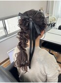 編みおろしポニー