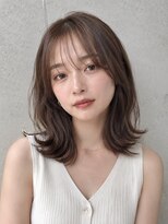 ラックスビーギャラリー なんば駅前店(LUXBE GALLERY) 髪質改善 透明感ベージュ レイヤー外ハネミディアム