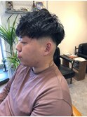 メンズ刈上げスパイラルマッシュフェード
