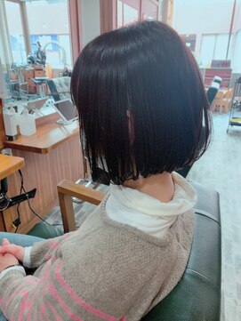 ビーチ ヘア メイク 綱島店(BEACH hair make) 前下がりボブ/フレンチガーリー/うる艶髪/ショコラピンク