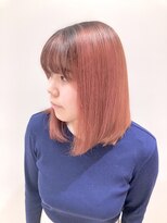 ヘアーライズ 池袋東口店(hair RISE)&nbsp;シークレットハイライトピンクベージュワンレンボブ