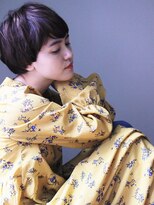 アトリエパーランプ(Atelier par LAMPE)&nbsp;グレージュアッシュ斜めバング小顔ショートマッシュヘアx2