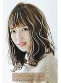 大人可愛いシースルーバング韓国ウェーブ20代30代40代