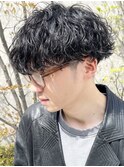 波巻きスパイラルパーマメンズマッシュツイストスパイラルパーマ