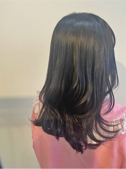 髪質改善×暗髪艶カラー×伸ばしかけレイヤーカット