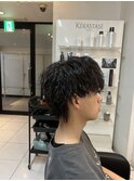 スパイラルパーマ　波巻きパーマ　メンズパーマ