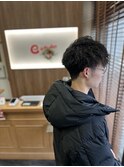 メンズマッシュ×ピンツイストパーマ