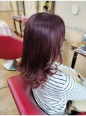 ロングレイヤー×暖色カラー