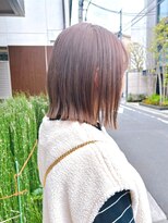 Say.黒髪ボブルフネビージュ小顔ワンレン切りっぱなしボブ表参道