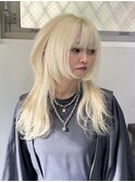 ブロンドヘア ハイトーンカラー ダブルカラー ブリーチ