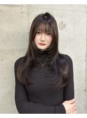 レイヤーカット×アッシュブラウン
